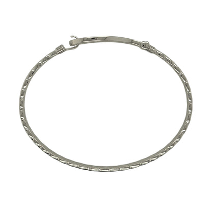 New 925 Silver & Cubic Zirconia Set Horseshoe Bangle