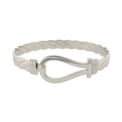 New 925 Silver Horseshoe Bangle