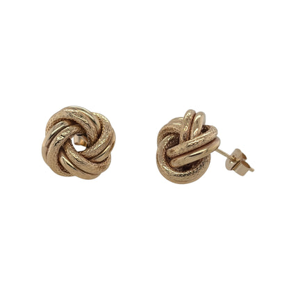9ct Gold 13mm Knot Stud Earrings