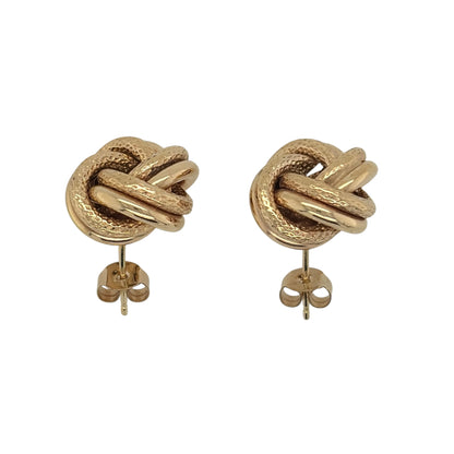 9ct Gold 13mm Knot Stud Earrings