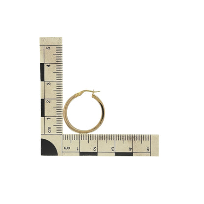 9ct Gold Plain Hoop Creole Earrings