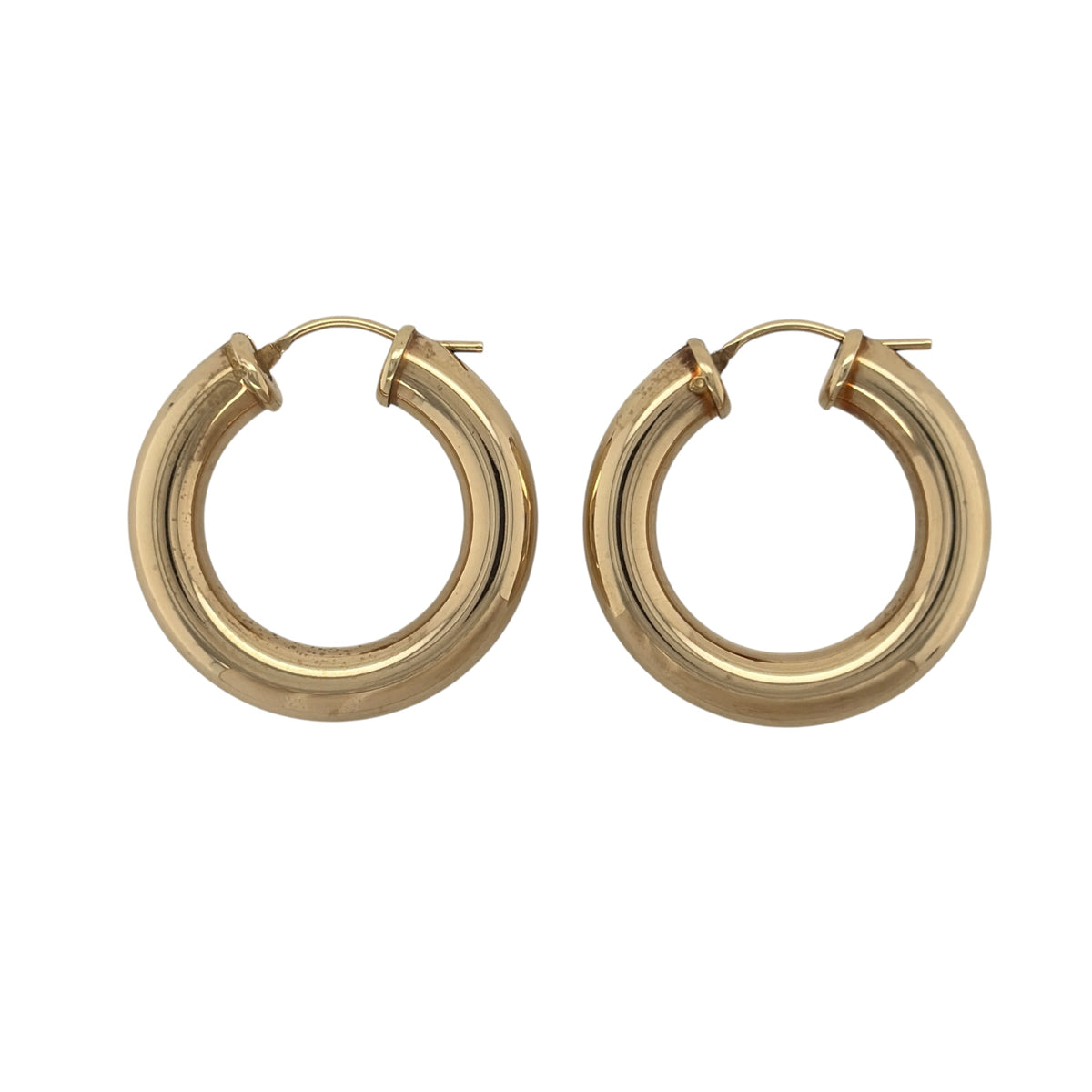 9ct Gold Plain Hoop Creole Earrings
