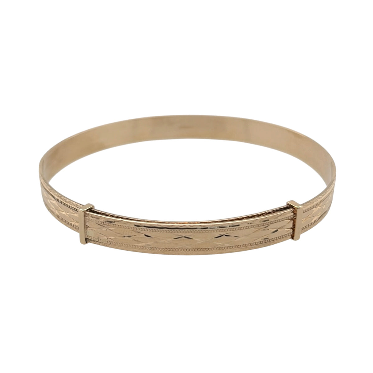 9ct Gold Patterned Expanding Bangle