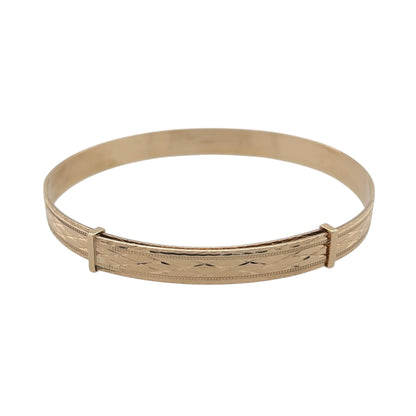 9ct Gold Patterned Expanding Bangle