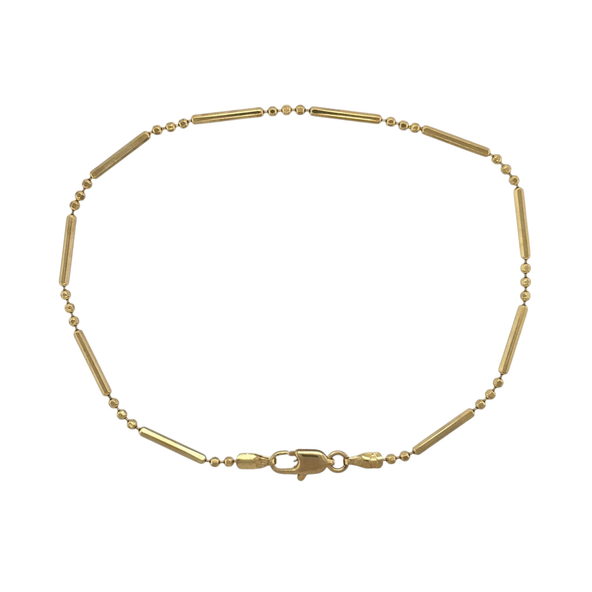 9ct Gold 7" Ball Bar Bracelet