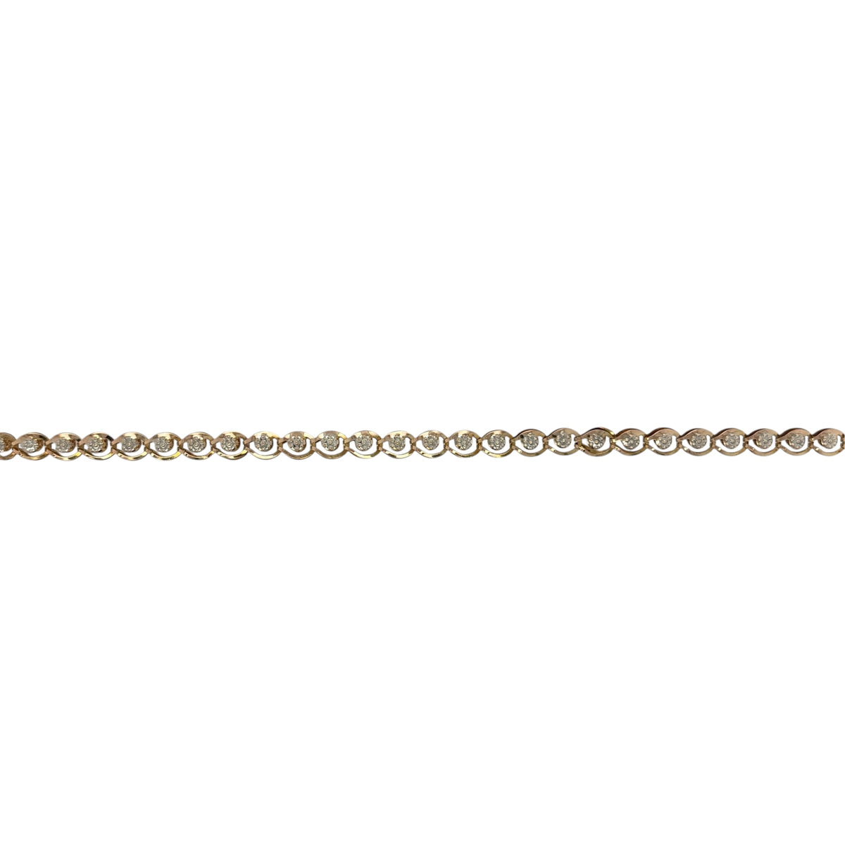 9ct Gold 7.5" Flower Bracelet