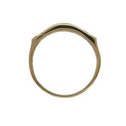18ct Gold Diamond & Emerald Band Ring