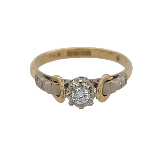 18ct Gold & Diamond Solitaire Ring