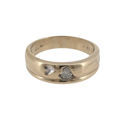 9ct Gold & Diamond Heart Band Ring