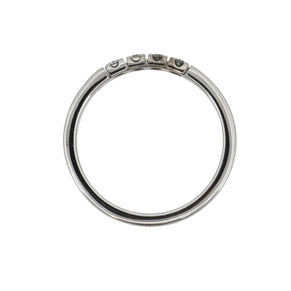 14ct White Gold & Diamond Four Stone Band Ring