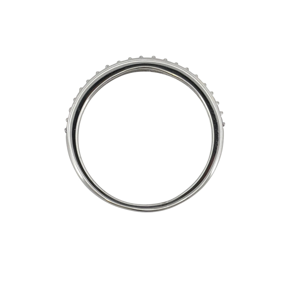 9ct White Gold & Diamond Band Ring