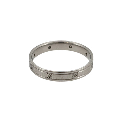 Platinum & Diamond Band Ring