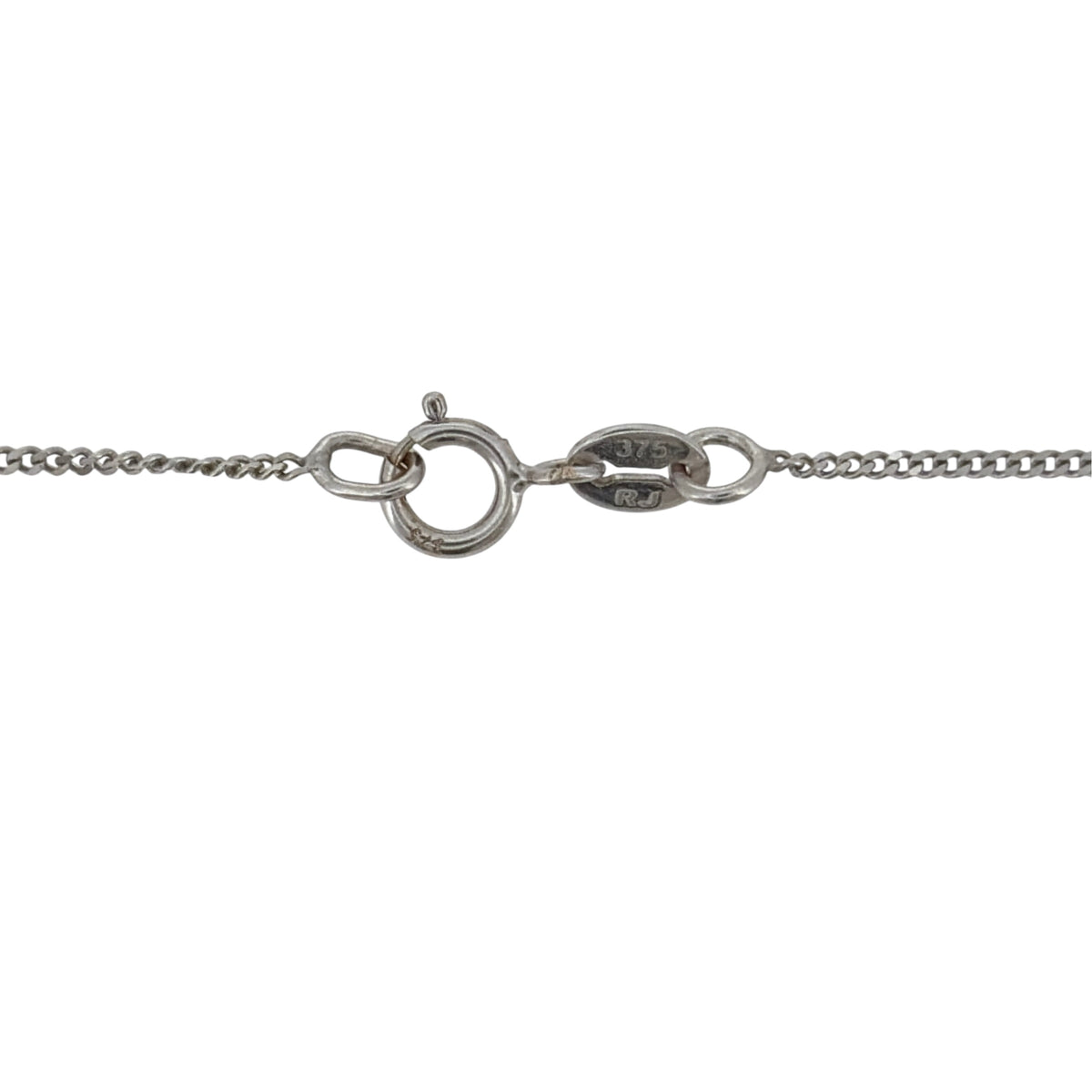 9ct White Gold & Diamond Cluster 18" Necklace