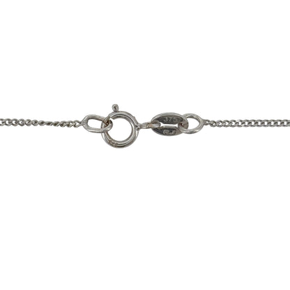 9ct White Gold & Diamond Cluster 18" Necklace
