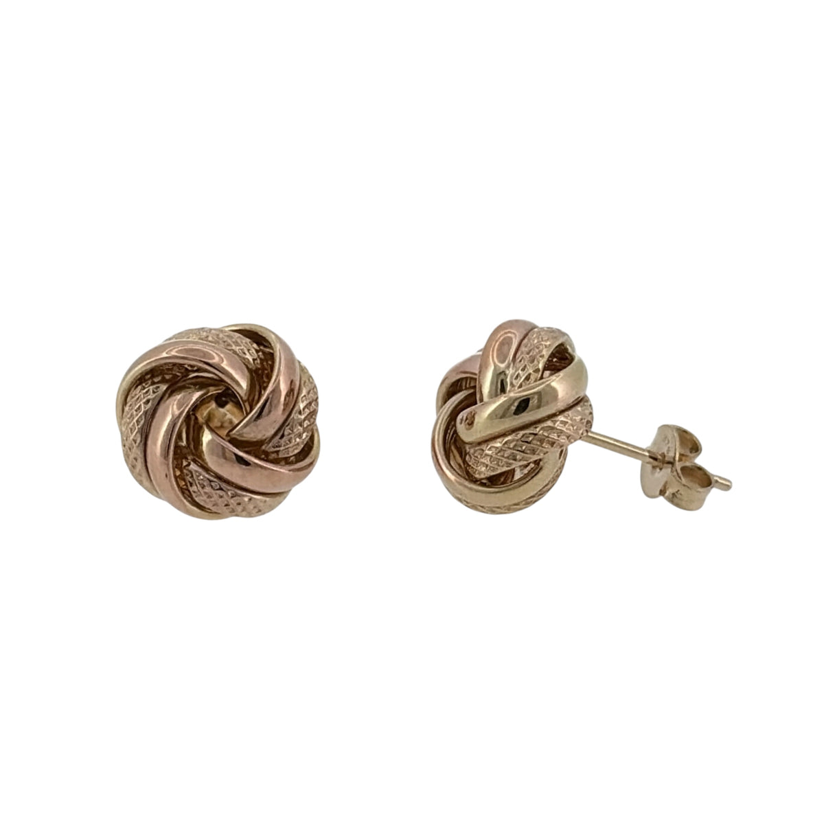 9ct Gold 12mm Knot Stud Earrings