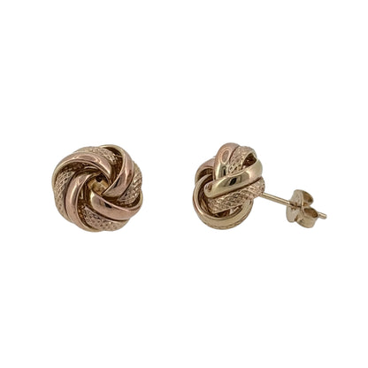 9ct Gold 12mm Knot Stud Earrings