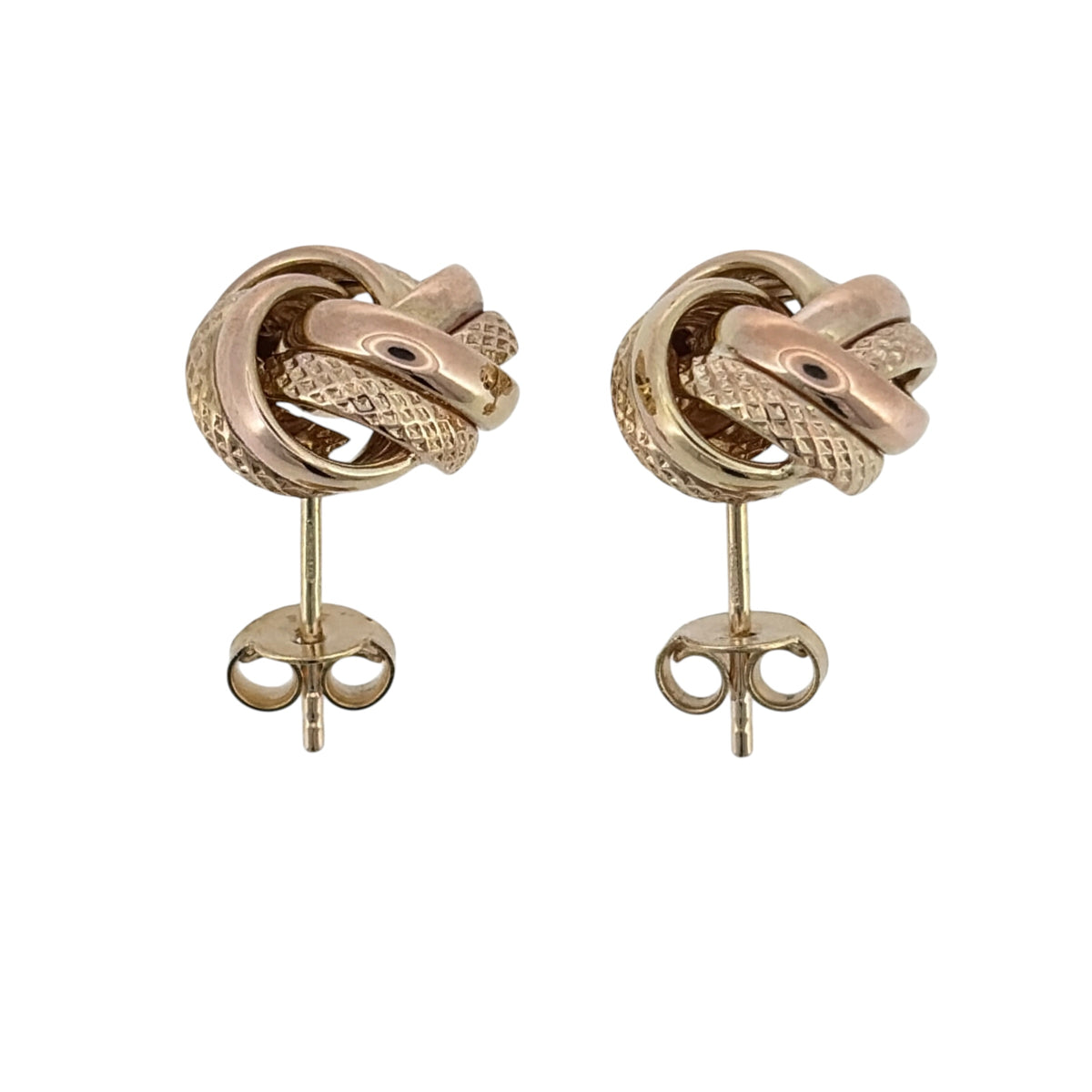 9ct Gold 12mm Knot Stud Earrings