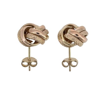 9ct Gold 12mm Knot Stud Earrings