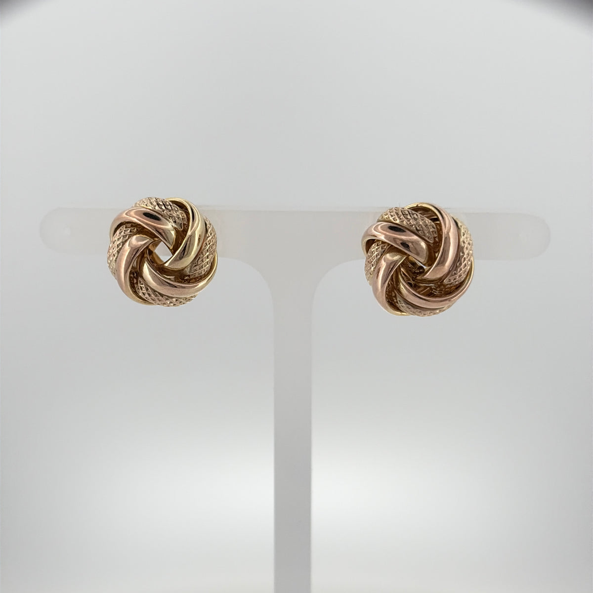 9ct Gold 12mm Knot Stud Earrings