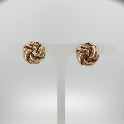 9ct Gold 12mm Knot Stud Earrings
