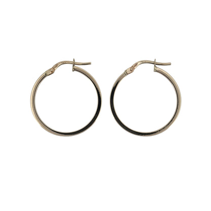 9ct Gold Plain Hoop Creole Earrings