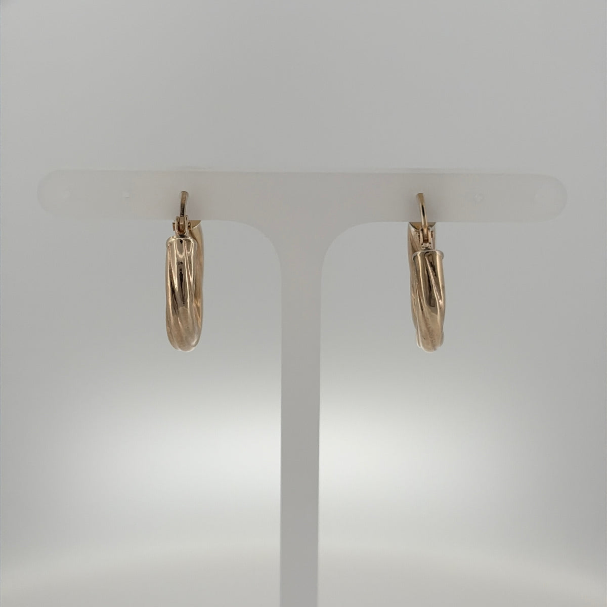 9ct Gold Twisted Hoop Creole Earrings