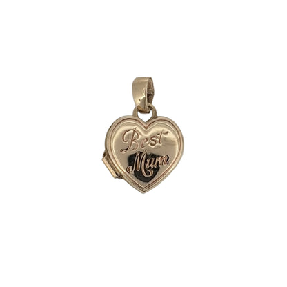 9ct Gold Best Mum Heart Locket