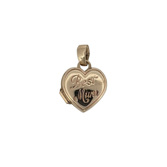 9ct Gold Best Mum Heart Locket