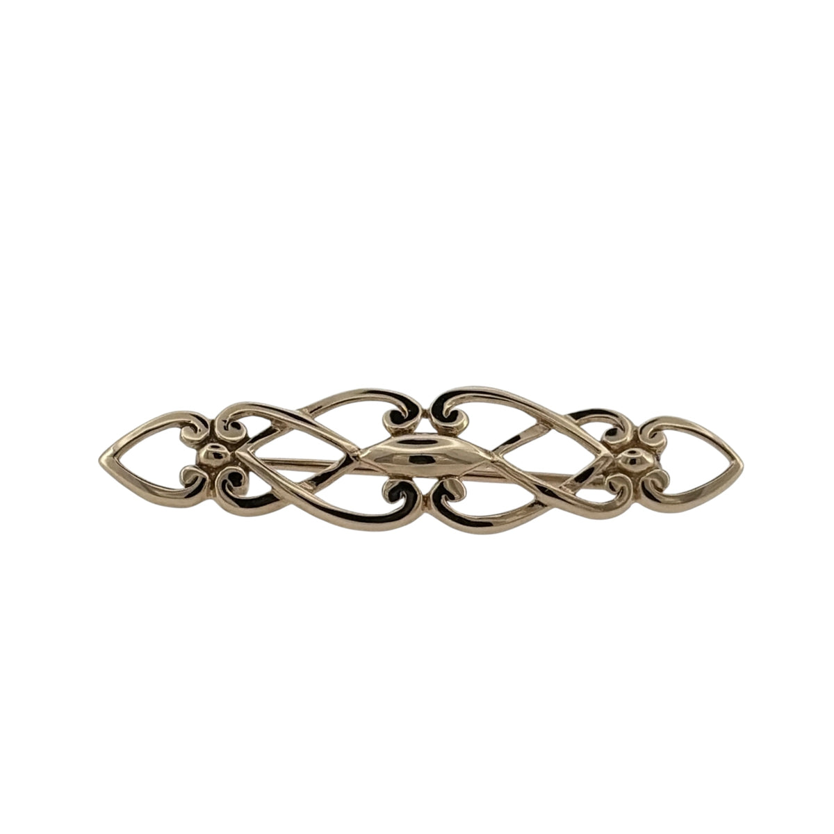 9ct Gold Open Patterned Brooch