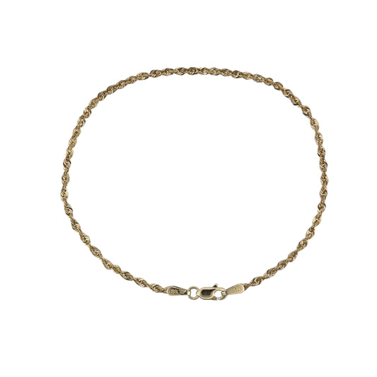 9ct Gold 7" Rope Bracelet