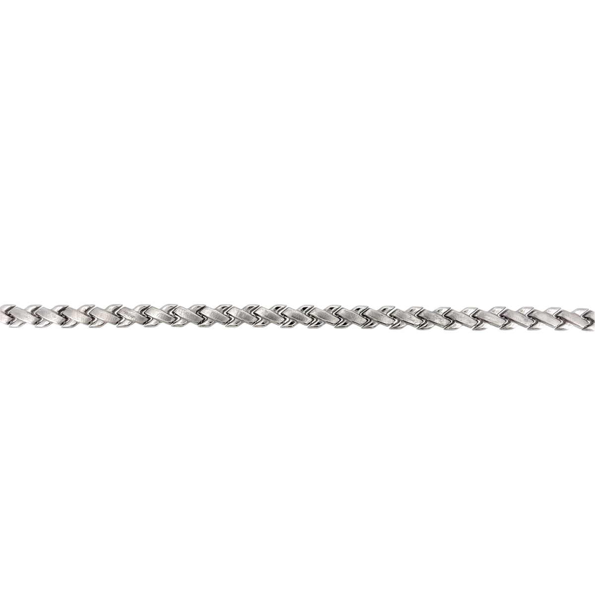 9ct White Gold 7.5" Kiss Link Bracelet