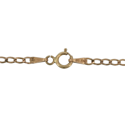 9ct Gold & Garnet Cross 18" Necklace