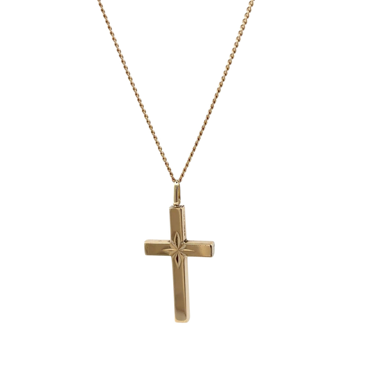 9ct Gold Cross 20" Necklace