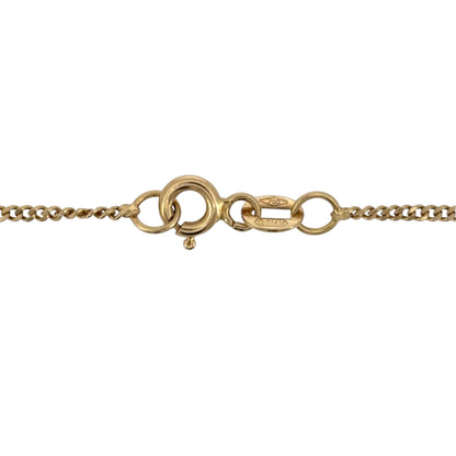 This pre-owned 18ct yellow gold curb chain is a classic design, featuring traditional interlocking links with a warm yellow gold finish.
Design: Featuring a traditional curb link design, this chain has a fine and versatile profile finished in warm 18ct yellow gold.
Material: Made from 18-carat yellow gold.
Chain Detail: The curb links measure approximately 1mm wide.
Size & Weight: Chain measures approximately 19 inches long. Total weight 3.30 grams.