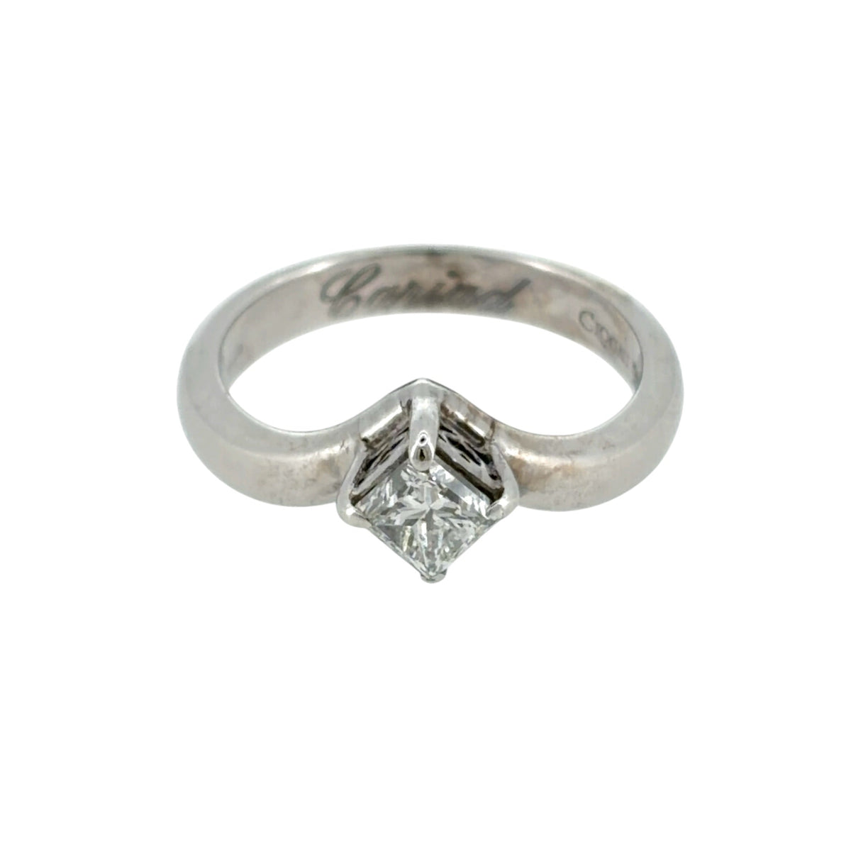 9ct White Gold & Diamond Clogau Cariad Wishbone Ring