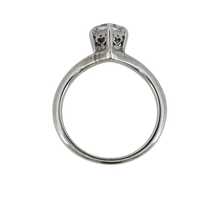 9ct White Gold & Diamond Clogau Cariad Wishbone Ring