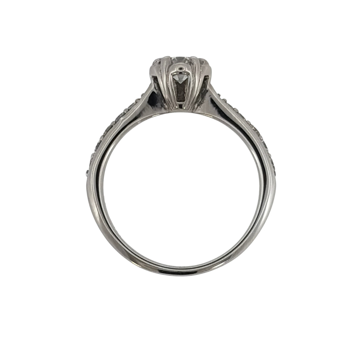 9ct White Gold & Diamond Solitaire Ring