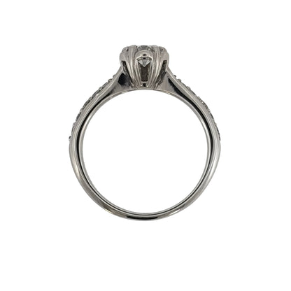 9ct White Gold & Diamond Solitaire Ring