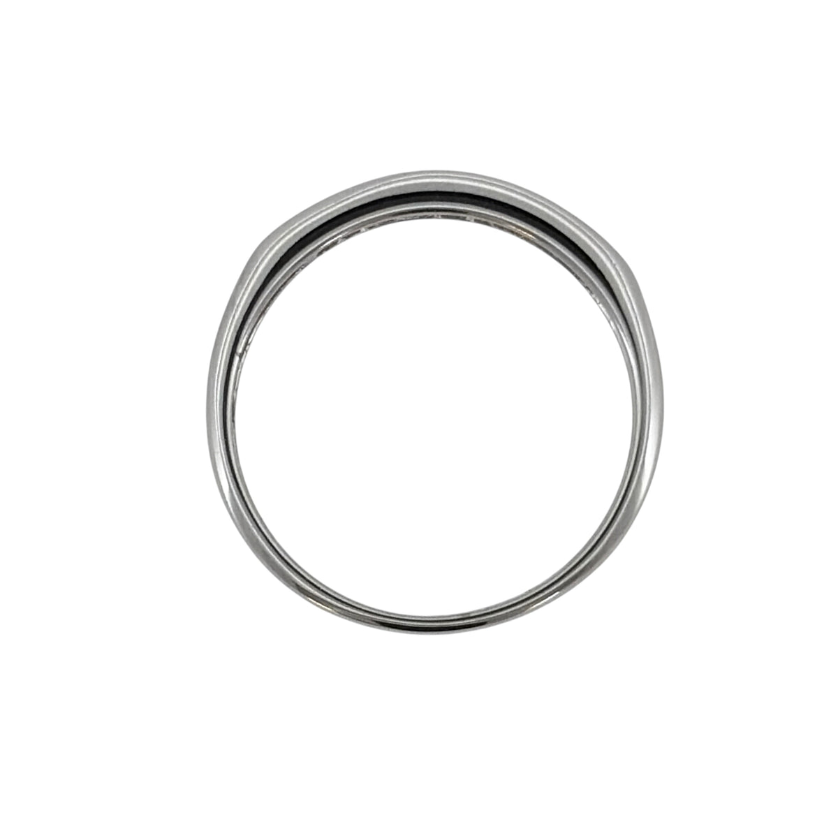 9ct White Gold & Diamond Double Row Band Ring