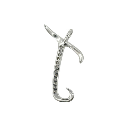 This pre-owned 9ct white gold diamond ‘J’ initial pendant is a personal design, featuring the letter ‘J’ with diamond detailing.
Design: Featuring the initial ‘J’, this pendant has a simple personalised design finished in polished 9ct white gold with diamond detailing.
Material: Made from 9-carat white gold.
Gemstone Detail: Set with diamonds within the initial design.
Pendant Detail: The pendant measures approximately 19mm long, with a bail measuring approximately 2mm by 2mm.