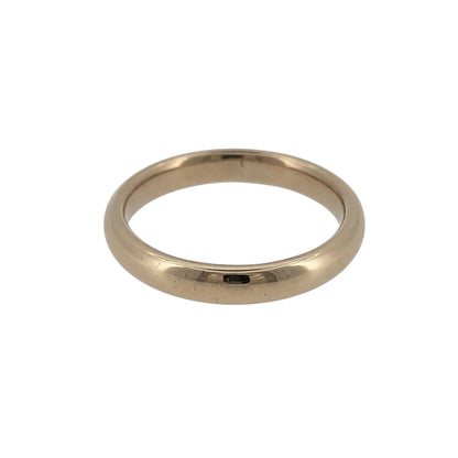 9ct Gold 3mm Wedding Band Ring