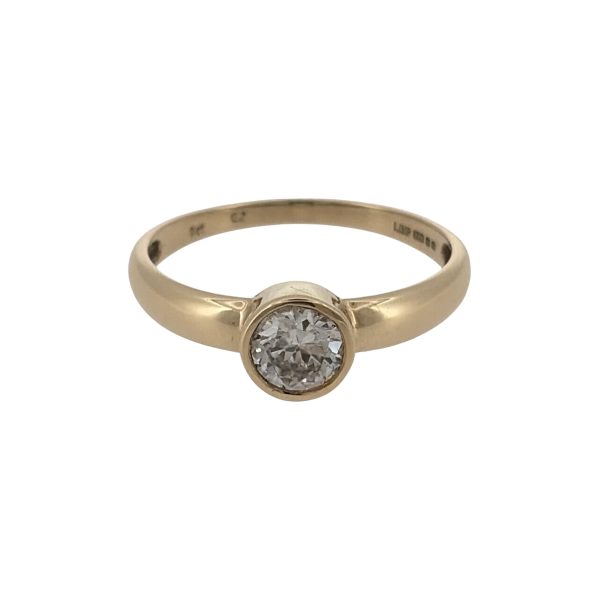 9ct Gold & Cubic Zirconia Solitaire Ring