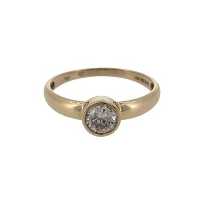 9ct Gold & Cubic Zirconia Solitaire Ring