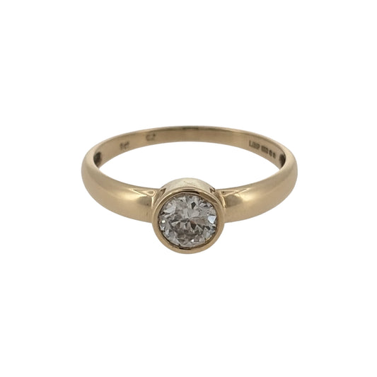 9ct Gold & Cubic Zirconia Solitaire Ring