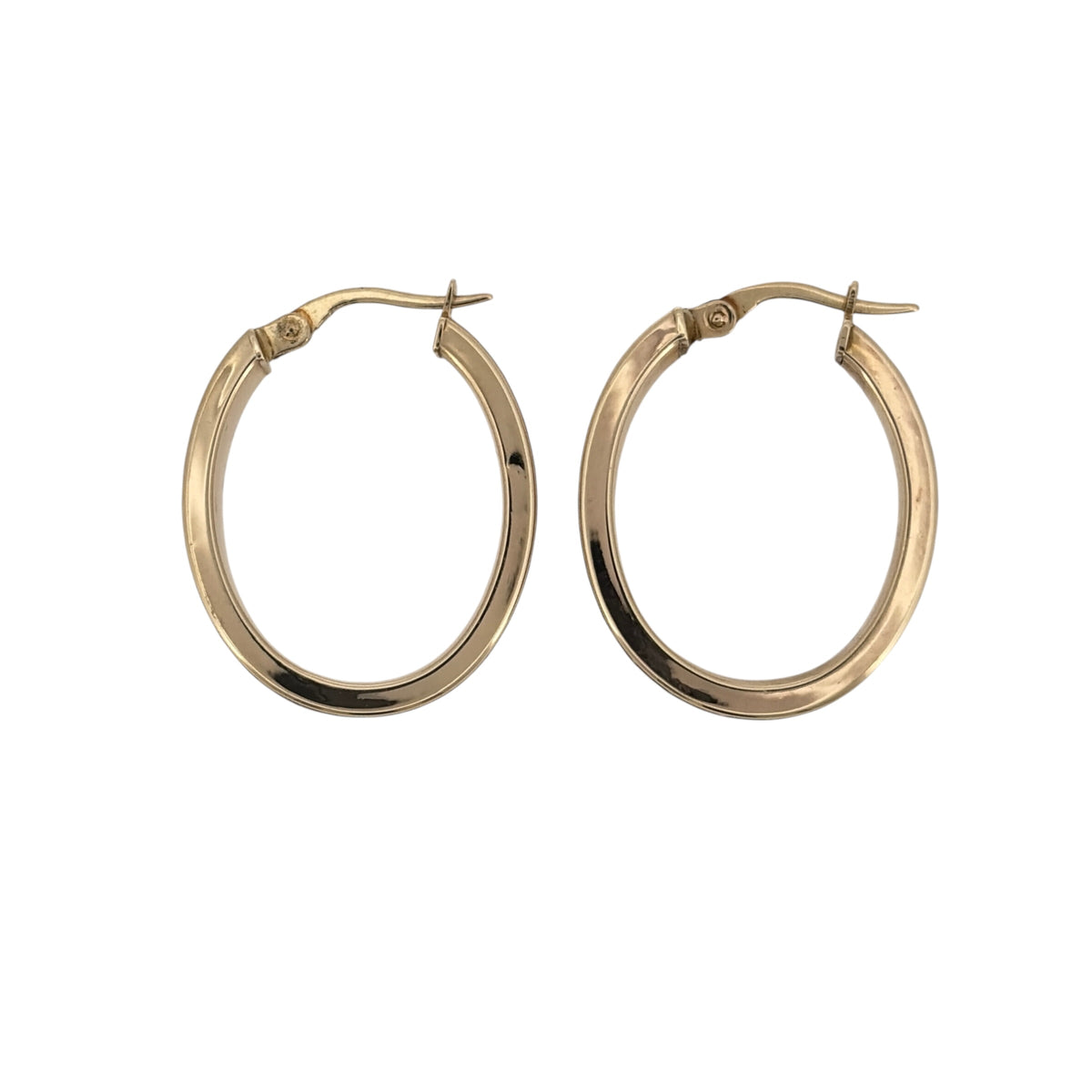 9ct Gold Oval Celtic Weave Creole Earrings