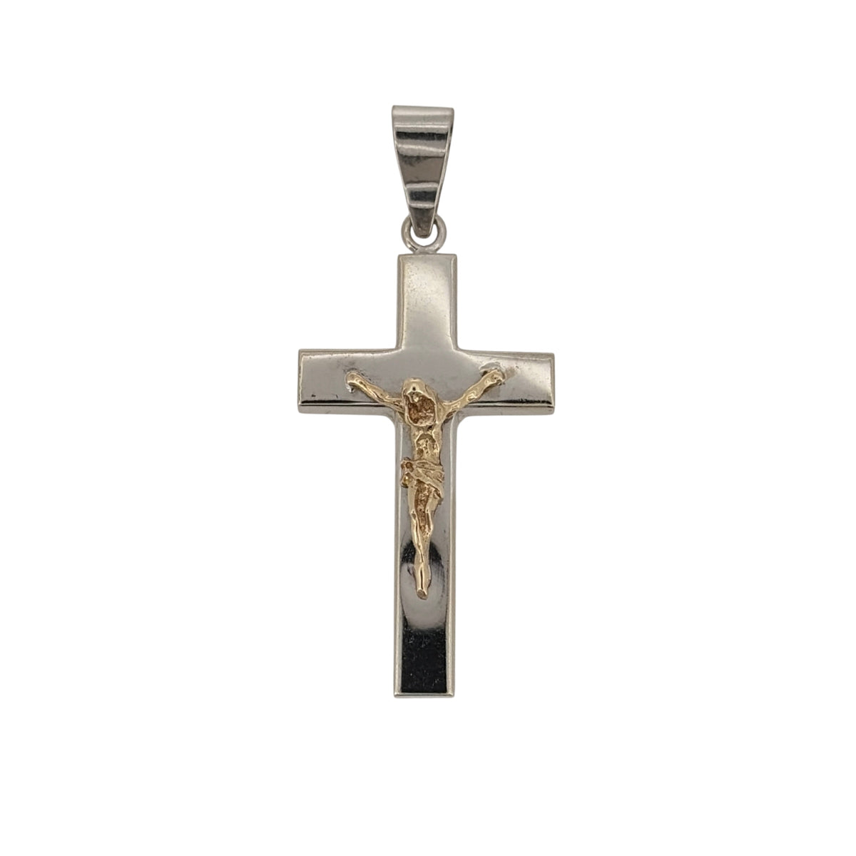 9ct White Gold Crucifix Pendant