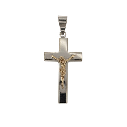 9ct White Gold Crucifix Pendant