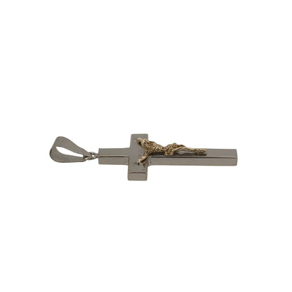9ct White Gold Crucifix Pendant