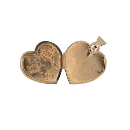9ct Gold 'I Love You' Rose Heart Locket