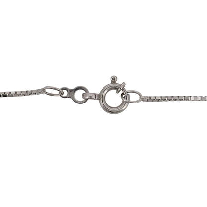 18ct White Gold & Stone Set Initial 'P' Necklace
